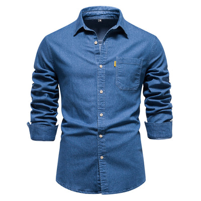 Camisa Denim Casual para Hombre sin Planchado