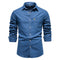 Camisa Denim Casual para Hombre sin Planchado