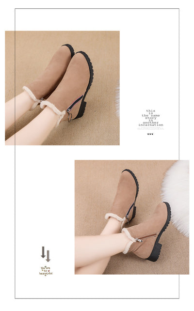 Botas Cortas Martin para Mujer Estilo Británico en Algodón Cálido - Image 7