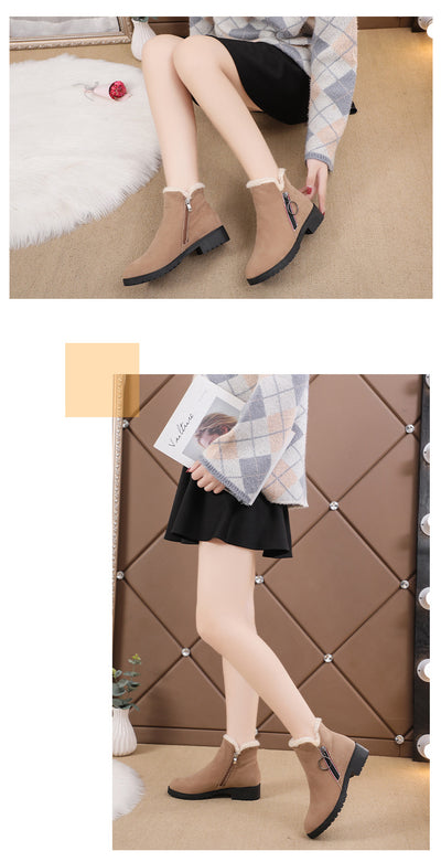 Botas Cortas Martin para Mujer Estilo Británico en Algodón Cálido - Image 8