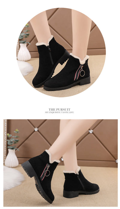 Botas Cortas Martin para Mujer Estilo Británico en Algodón Cálido - Image 12