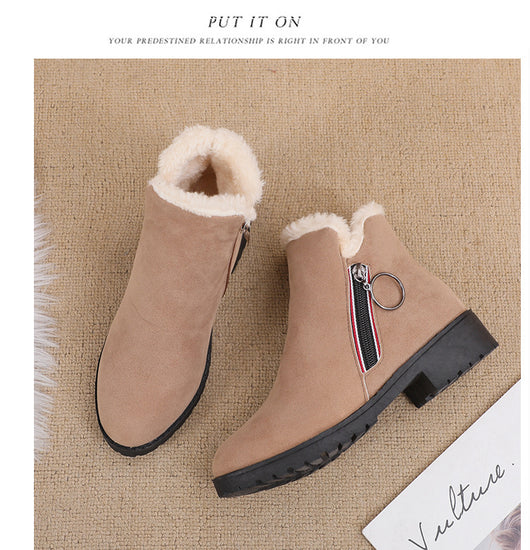 Botas Cortas Martin para Mujer Estilo Británico en Algodón Cálido - Image 14
