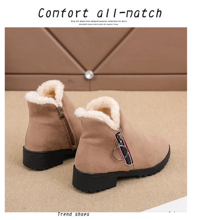 Botas Cortas Martin para Mujer Estilo Británico en Algodón Cálido - Image 15