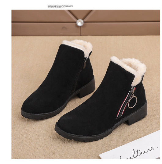 Botas Cortas Martin para Mujer Estilo Británico en Algodón Cálido - Image 16