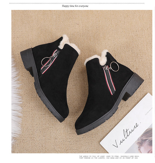 Botas Cortas Martin para Mujer Estilo Británico en Algodón Cálido - Image 17