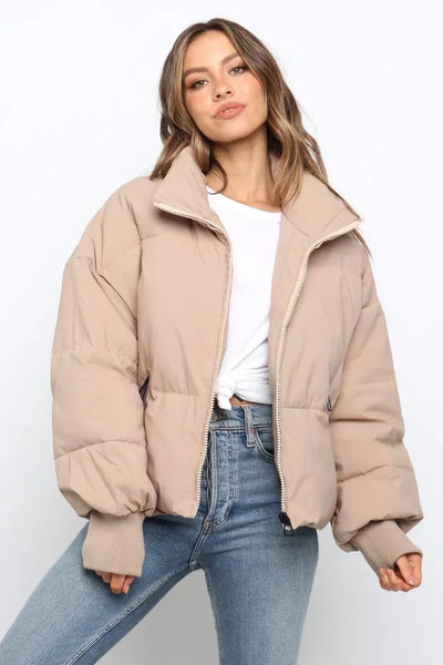 Chaqueta Acolchada con Cuello Alto y Bolsillos con Cierre - Image 14