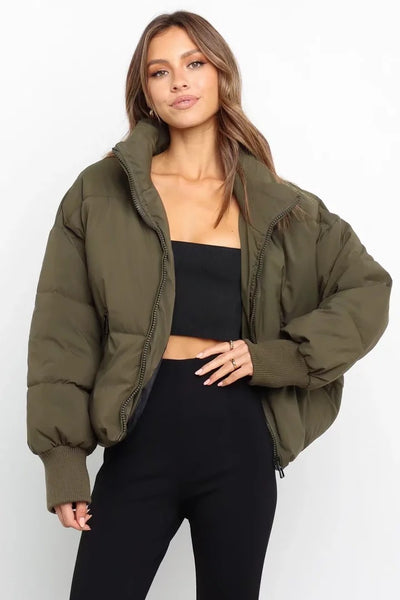 Chaqueta Acolchada con Cuello Alto y Bolsillos con Cierre - Image 15