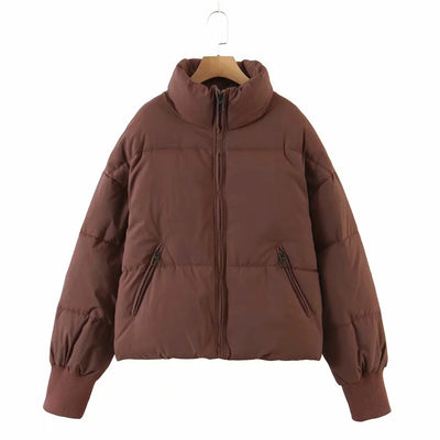 Chaqueta Acolchada con Cuello Alto y Bolsillos con Cierre - Image 33
