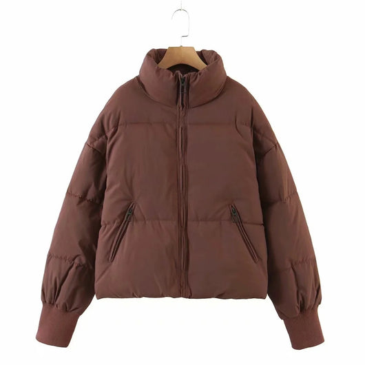 Chaqueta Acolchada con Cuello Alto y Bolsillos con Cierre - Image 33