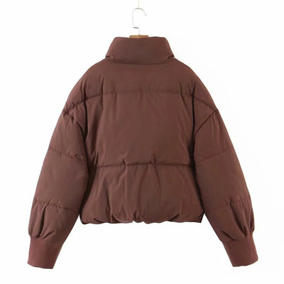 Chaqueta Acolchada con Cuello Alto y Bolsillos con Cierre - Image 34
