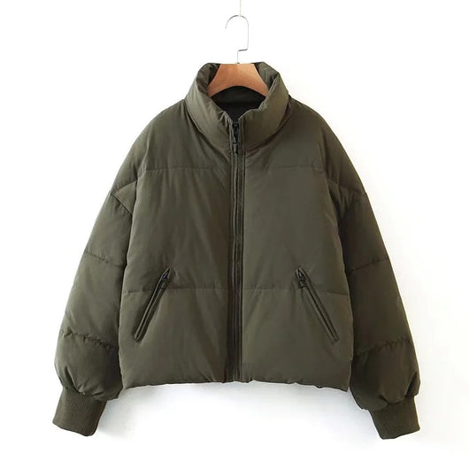 Chaqueta Acolchada con Cuello Alto y Bolsillos con Cierre - Image 35