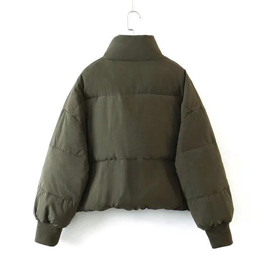 Chaqueta Acolchada con Cuello Alto y Bolsillos con Cierre - Image 36