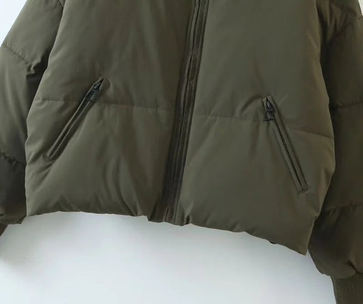 Chaqueta Acolchada con Cuello Alto y Bolsillos con Cierre - Image 38