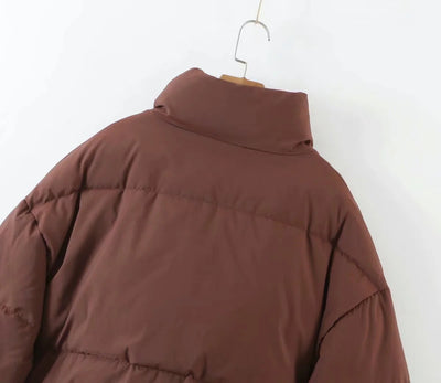 Chaqueta Acolchada con Cuello Alto y Bolsillos con Cierre - Image 46