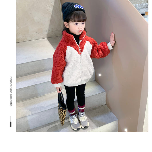 Abrigo Infantil de Felpa de Cordero Grueso - Image 14