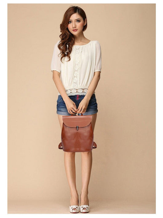 Mochila de Cuero para Mujer - Bolso Convertible 4 en 1 con Billetera - Image 16