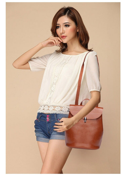 Mochila de Cuero para Mujer - Bolso Convertible 4 en 1 con Billetera - Image 17