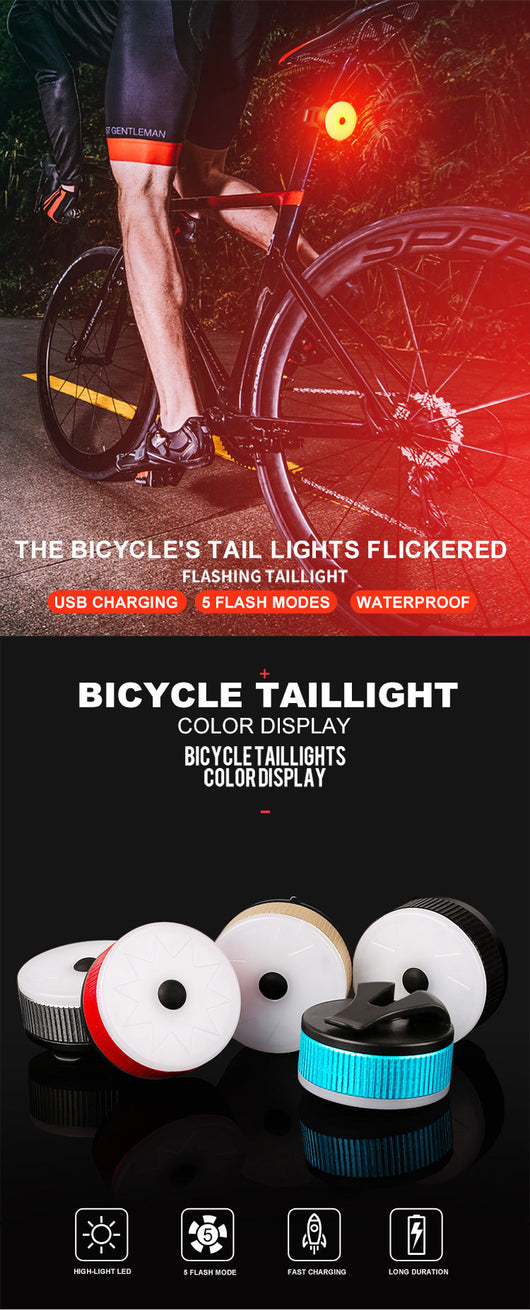 Luz de Advertencia Recargable para Bicicleta - Aleación de Aluminio Multicolor - Image 12