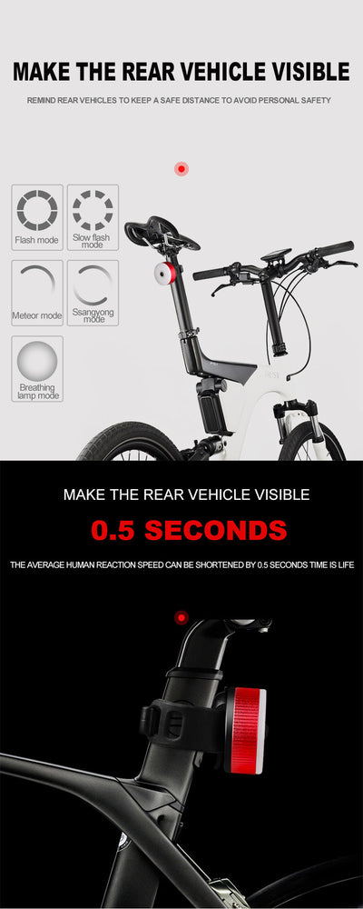 Luz de Advertencia Recargable para Bicicleta - Aleación de Aluminio Multicolor - Image 13