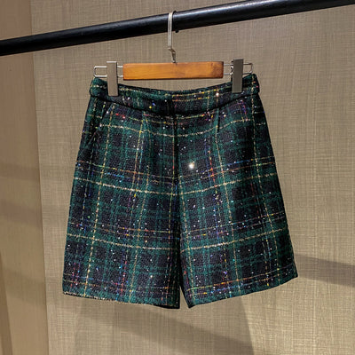 Traje Cuadrillé de Lana para Mujer - Estilo Urbano Sofisticado - Image 9