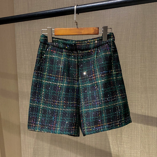Traje Cuadrillé de Lana para Mujer - Estilo Urbano Sofisticado - Image 9