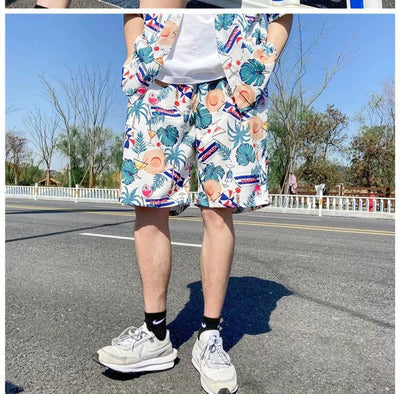 Conjunto de Playa Floral para Hombre - Camisa y Pantalones Cortos - Image 25