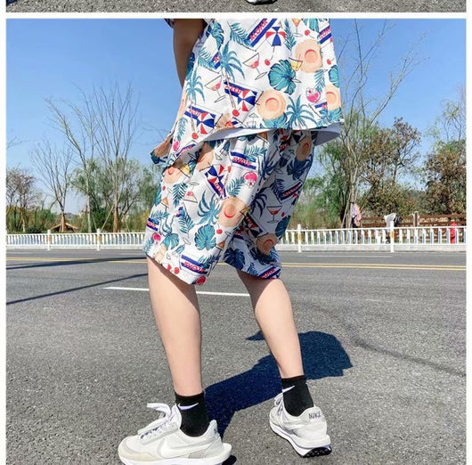 Conjunto de Playa Floral para Hombre - Camisa y Pantalones Cortos - Image 26
