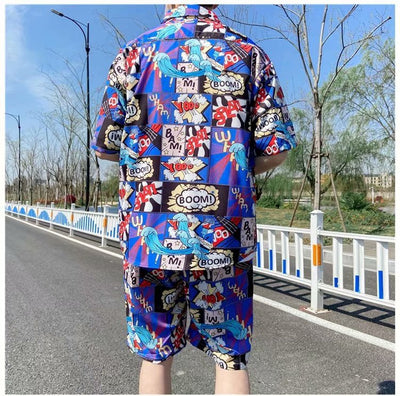 Conjunto de Playa Floral para Hombre - Camisa y Pantalones Cortos - Image 31