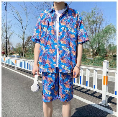 Conjunto de Playa Floral para Hombre - Camisa y Pantalones Cortos - Image 39
