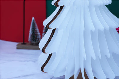 Lámpara LED de Árbol Navideño Plegable de Madera con Luces Coloridas - Image 15