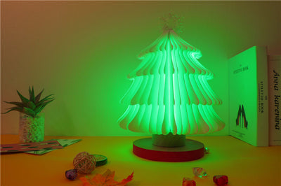 Lámpara LED de Árbol Navideño Plegable de Madera con Luces Coloridas - Image 17