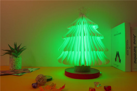 Lámpara LED de Árbol Navideño Plegable de Madera con Luces Coloridas - Image 17