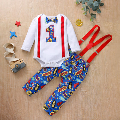 Conjunto de Tirantes para Bebé y Niño Pequeño - Romper de Dos Piezas para Celebraciones - Image 6