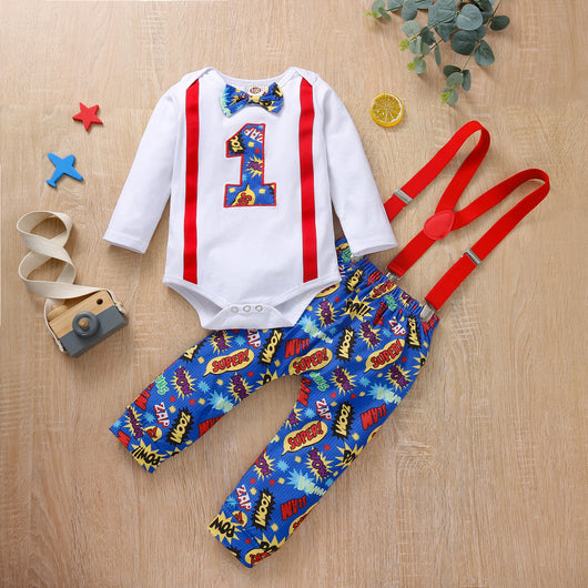 Conjunto de Tirantes para Bebé y Niño Pequeño - Romper de Dos Piezas para Celebraciones - Image 6