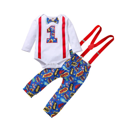 Conjunto de Tirantes para Bebé y Niño Pequeño - Romper de Dos Piezas para Celebraciones - Image 13