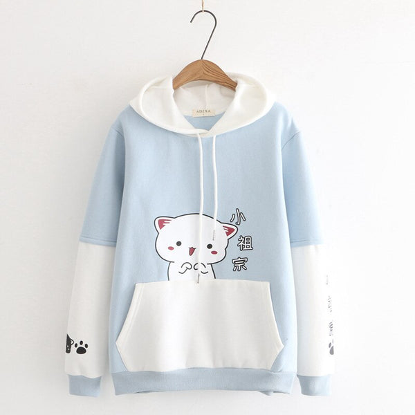 Suéter Infantil con Capucha y Diseño Cartoon para Invierno