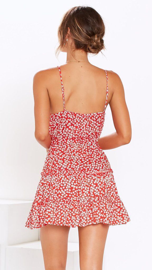 Vestido Floral Escotado con Espalda Abierta