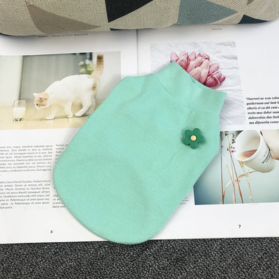 Playera de Algodón para Gato con Diseño de Flor Laga - Image 14