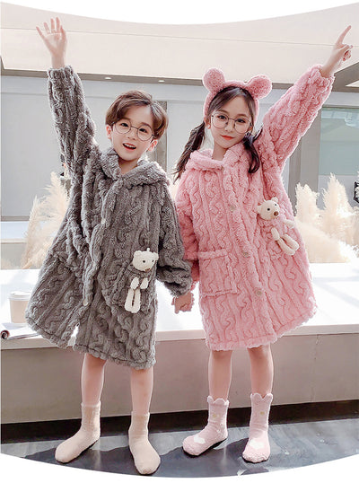 Pijamas Infantiles de Franela Suave para el Hogar - Image 11