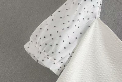 Blusa Estampado Lunares con Costuras Combinadas para Mujer - Image 14