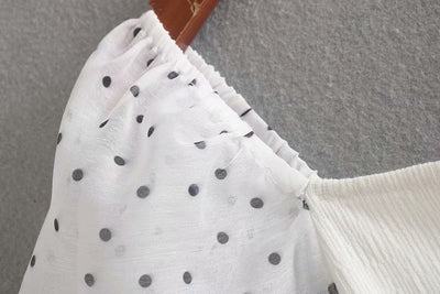 Blusa Estampado Lunares con Costuras Combinadas para Mujer - Image 15