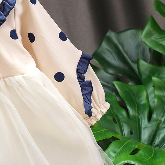 Vestido Infantil de Algodón Mesh con Manga Larga - Image 10