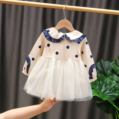 Vestido Infantil de Algodón Mesh con Manga Larga - Image 12