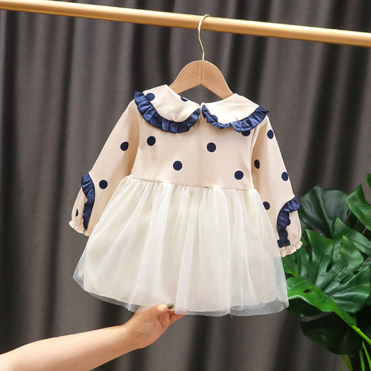 Vestido Infantil de Algodón Mesh con Manga Larga - Image 12