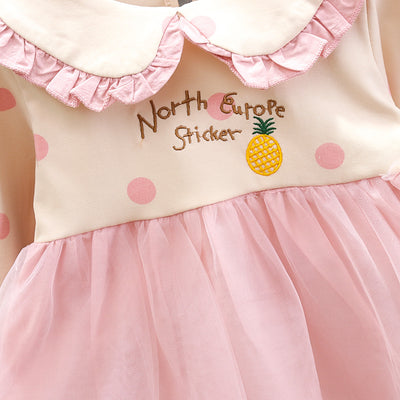 Vestido Infantil de Algodón Mesh con Manga Larga - Image 22