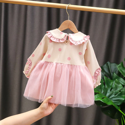 Vestido Infantil de Algodón Mesh con Manga Larga - Image 25