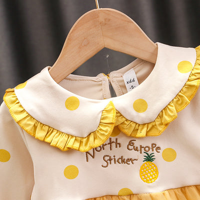Vestido Infantil de Algodón Mesh con Manga Larga - Image 32