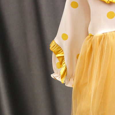 Vestido Infantil de Algodón Mesh con Manga Larga - Image 34