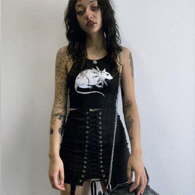 Chaleco Estampado Dark Style - Top Corto Sexy Interior - Image 9