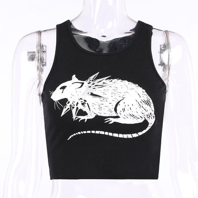 Chaleco Estampado Dark Style - Top Corto Sexy Interior - Image 12
